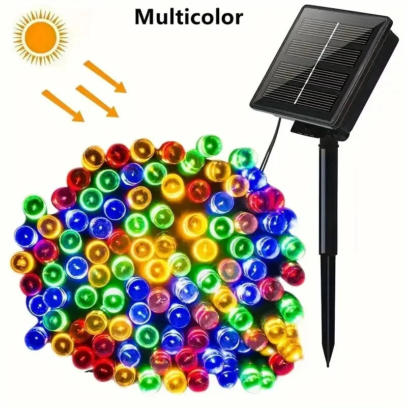 Solar LED String Lights – Outdoor Christmas & Garden Decor