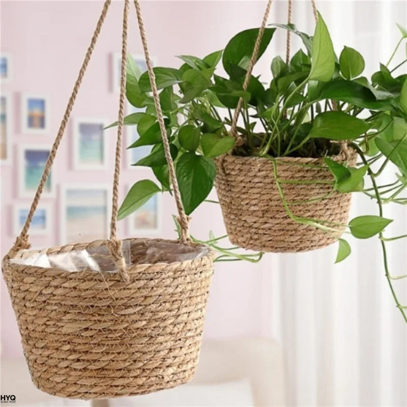 Macrame Hanging Plant Basket for Indoor & Outdoor Decor