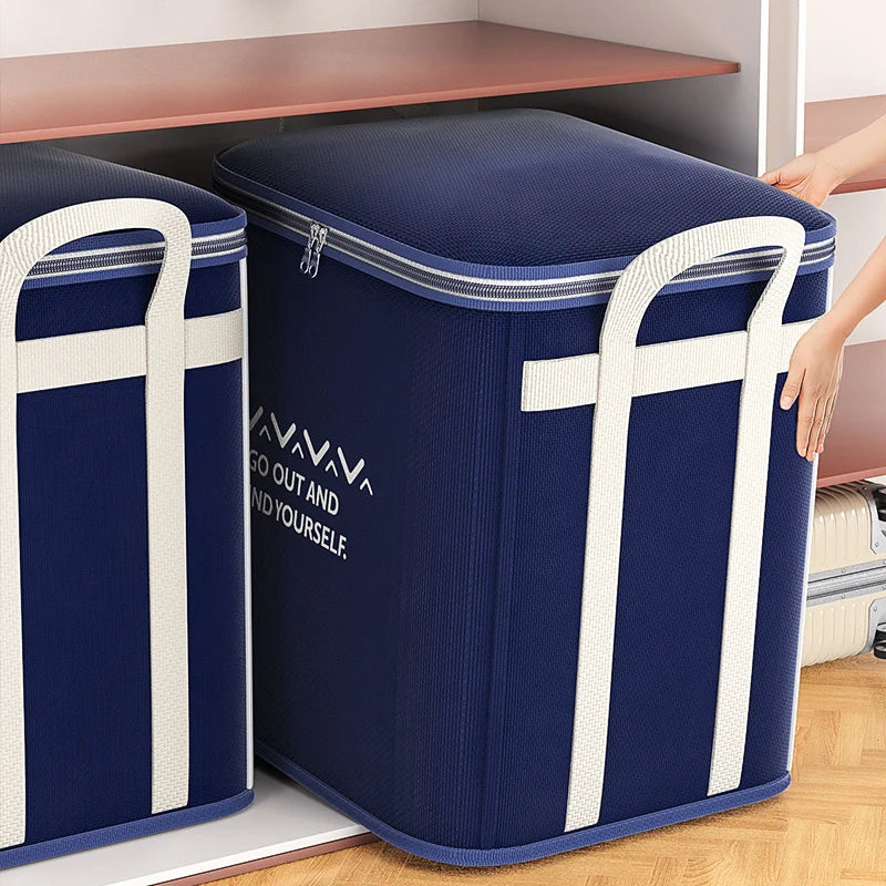 Large Clothes Storage Bag with Reinforced Handles – Foldable Home Organizer