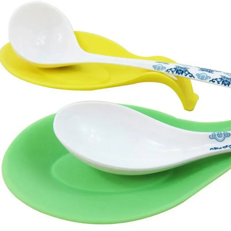 Heat Resistant Silicone Spoon Rest Mat – Kitchen Utensil Holder