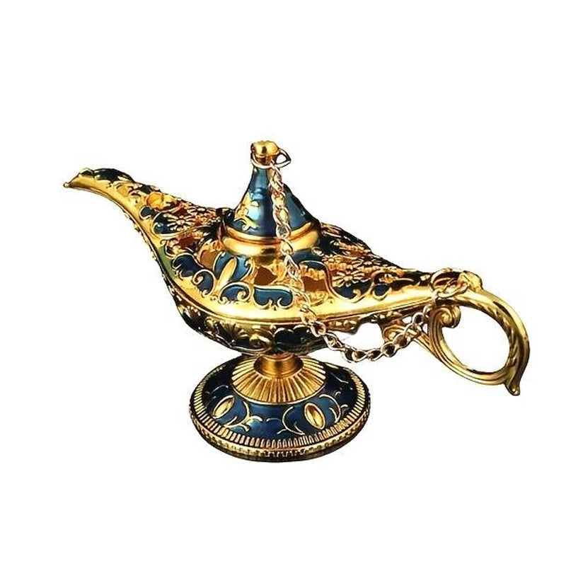 Vintage Magic Lamp Ornament – Decorative Metal Desktop Decor