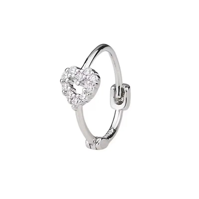 Women's Elegant Zircon Hoop Earrings
