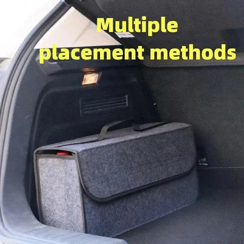 Car Trunk Organizer Bag – Foldable Storage Box for Vehicle