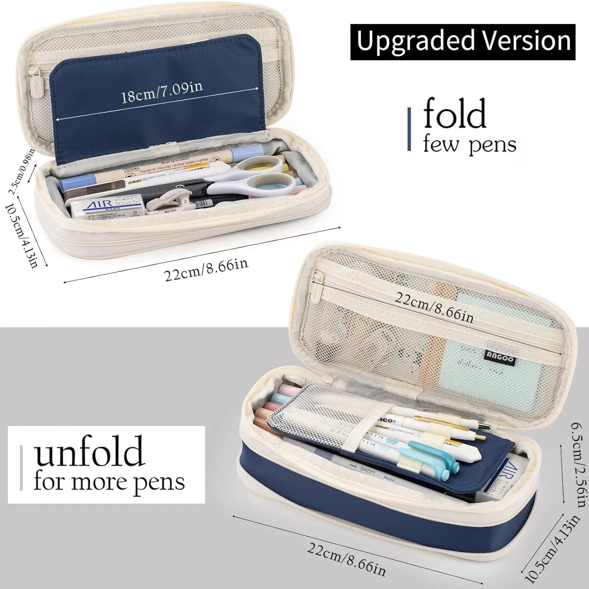 Macaron Color Large Capacity Double-Layer Pencil Case