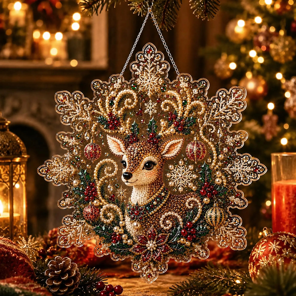 Santa Claus Diamond Painting Kit – Christmas DIY Wall Art