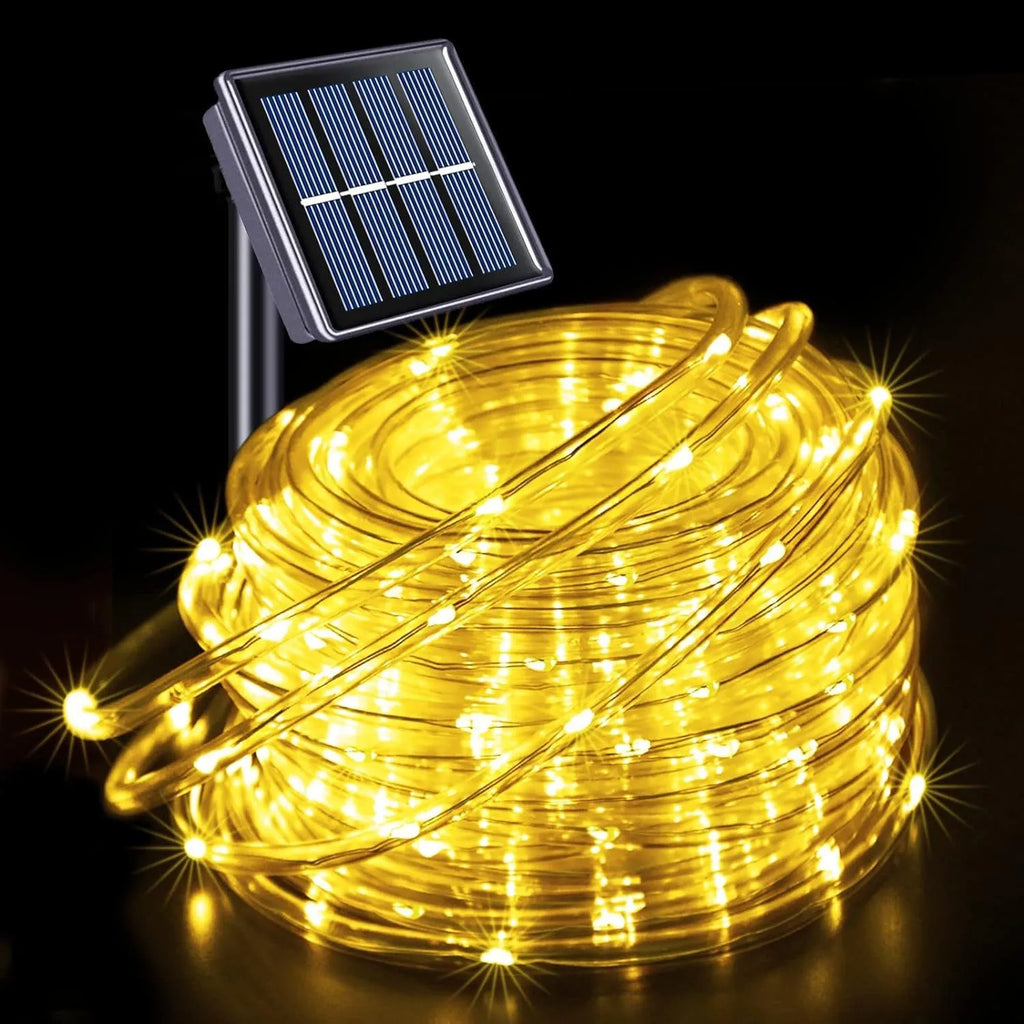 Solar LED Rope String Lights – Outdoor Christmas & Garden Decor