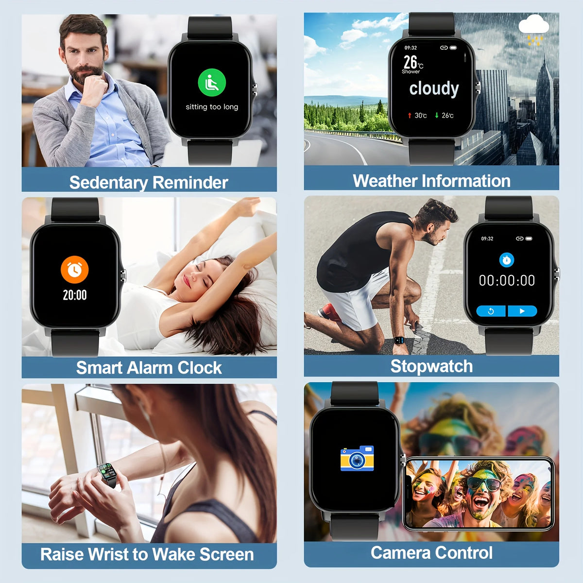1.83" Full-Screen Touch Smart Watch – Fitness & Activity Tracker