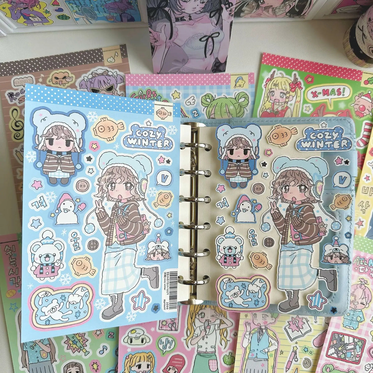 Cute Korean Cartoon Character Decorative Stickers