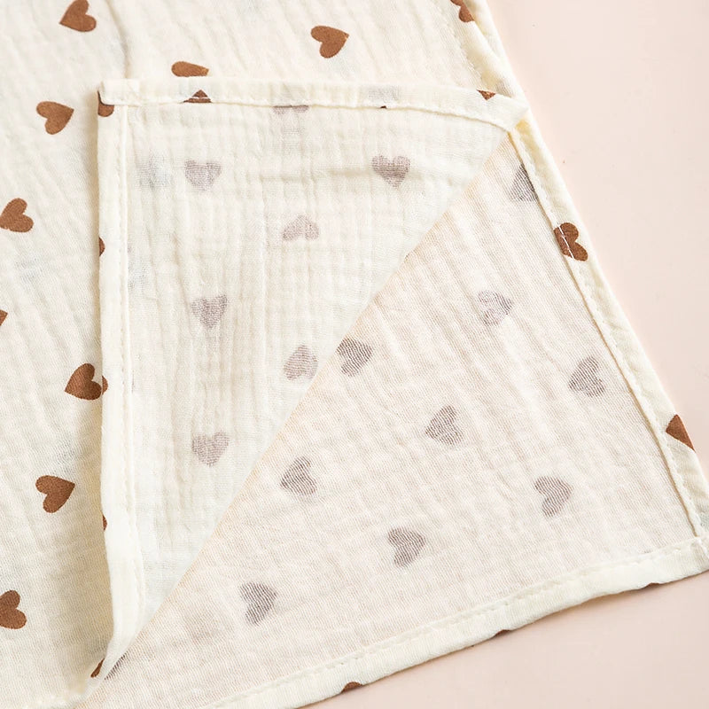 100×100cm Cotton Muslin Baby Swaddle Blanket – Soft Newborn Receiving Wrap