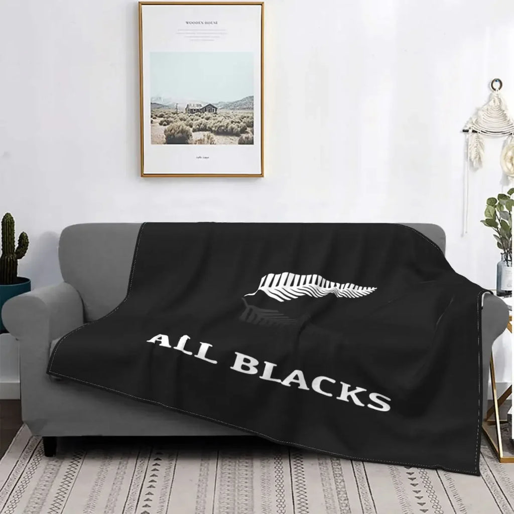 All Blacks Ultra-Soft Micro Fleece Throw Blanket