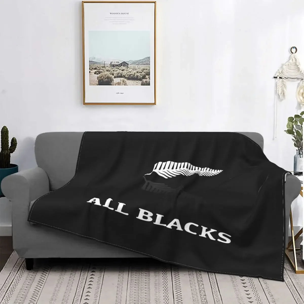 All Blacks Ultra-Soft Micro Fleece Throw Blanket