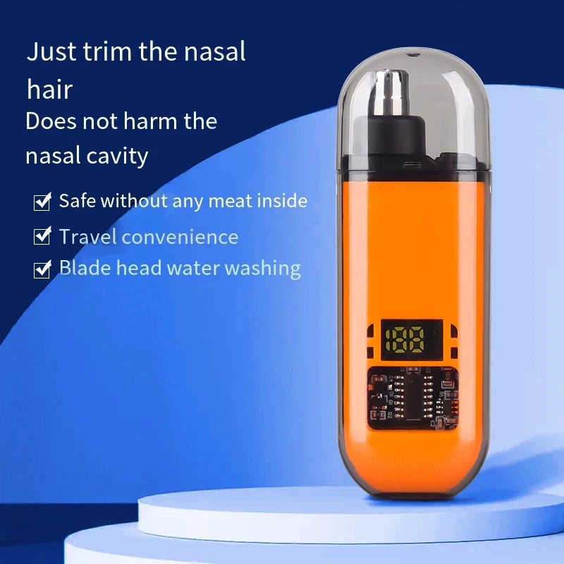 USB-C Rechargeable Nose & Ear Hair Trimmer – Compact Portable Grooming Tool