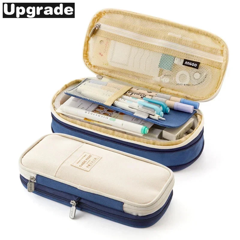 Macaron Color Large Capacity Double-Layer Pencil Case