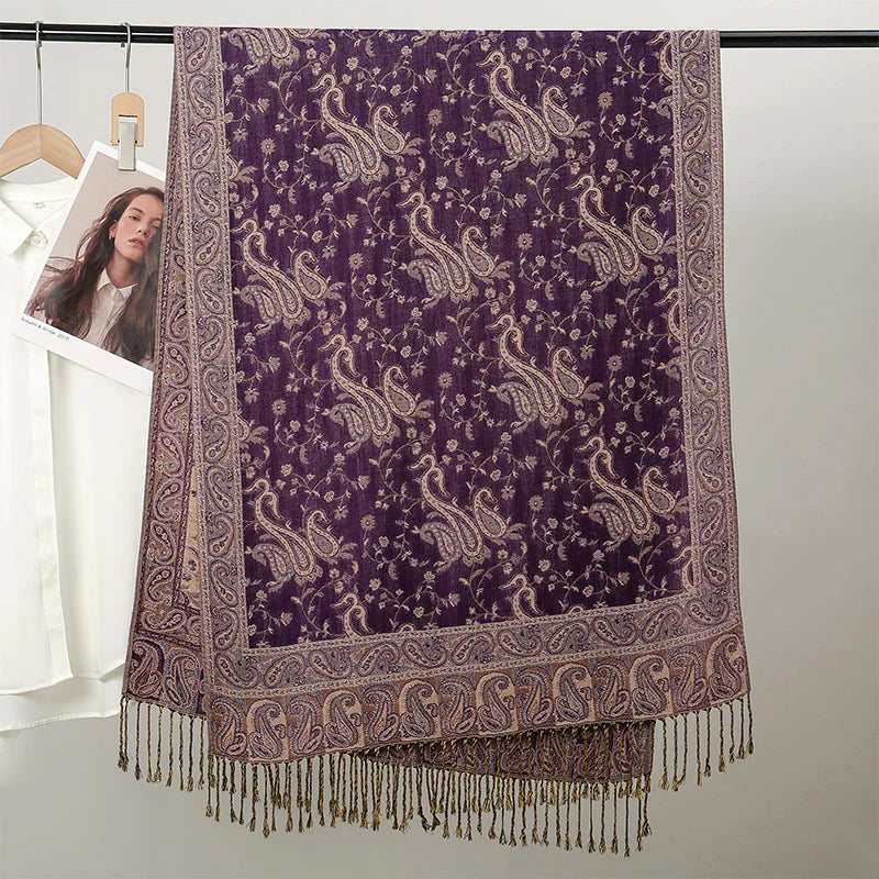 Women's Bohemian Paisley Pashmina Shawl & Wrap Scarf