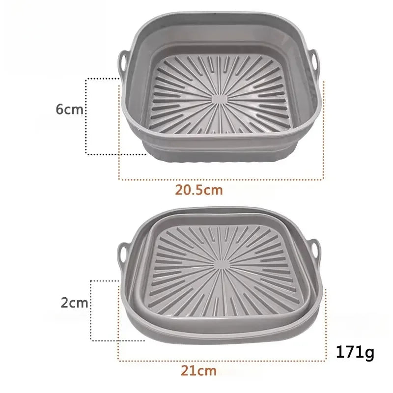 Foldable Silicone Air Fryer Liner – Reusable Baking Tray
