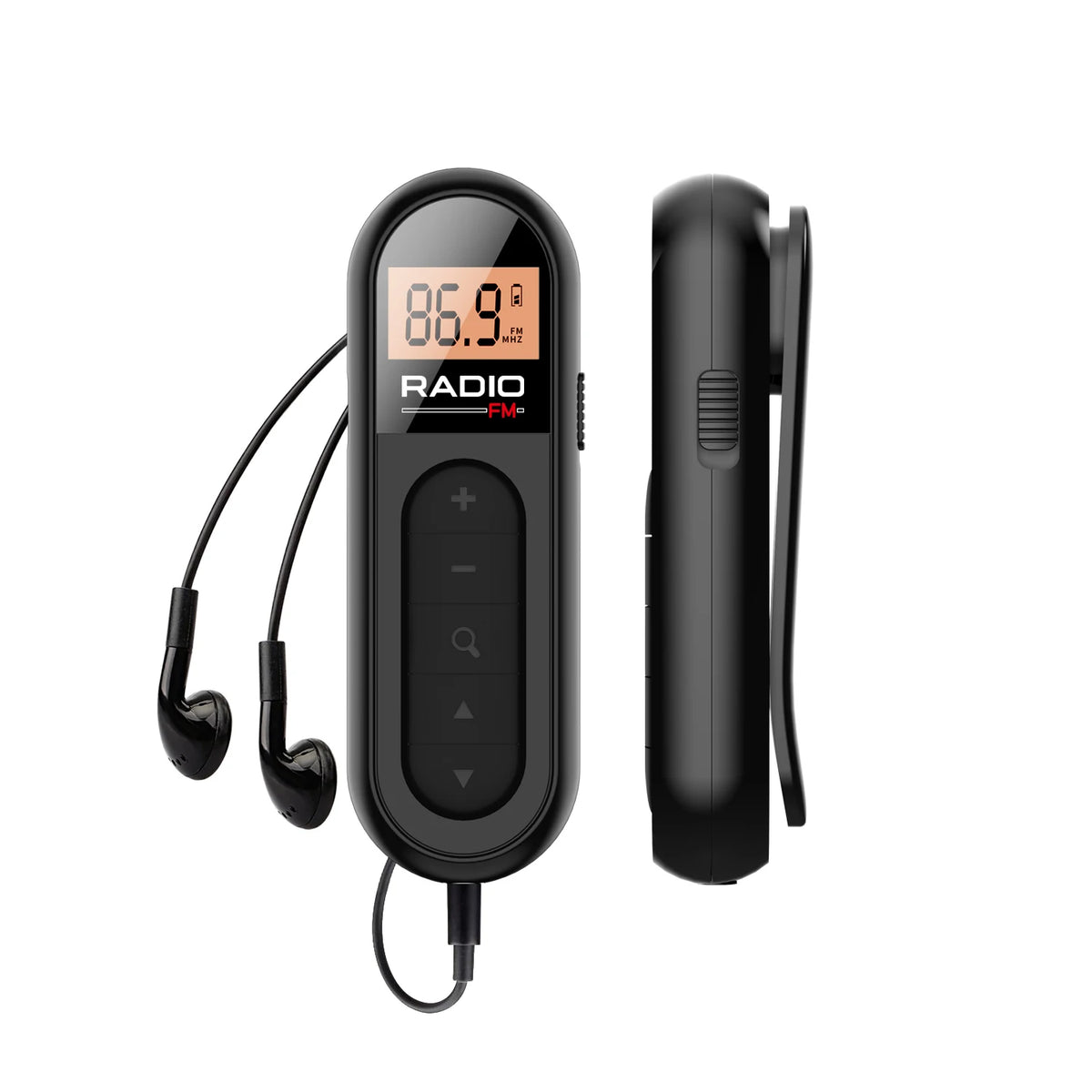 Rechargeable FM Pocket Radio – Portable Digital Tuning Radio with LCD Display