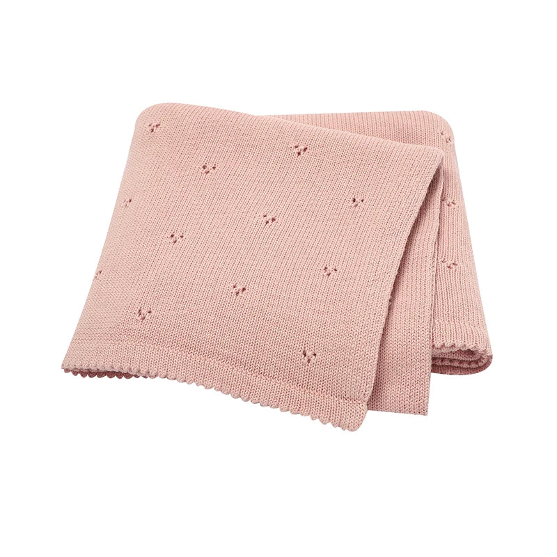 Soft Cotton Knit Baby Blanket – Cozy Newborn & Infant Receiving Blanket