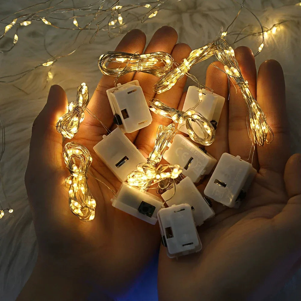 Battery Powered LED Fairy String Lights – Christmas & Holiday Decor