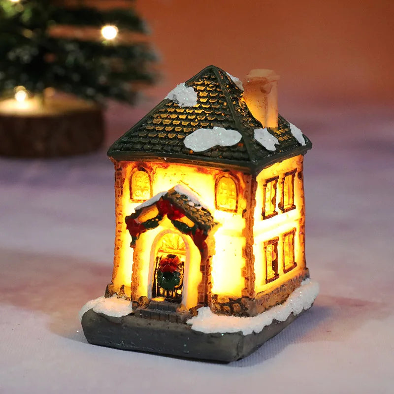 Christmas LED Night Light Mini Luminous House Decoration