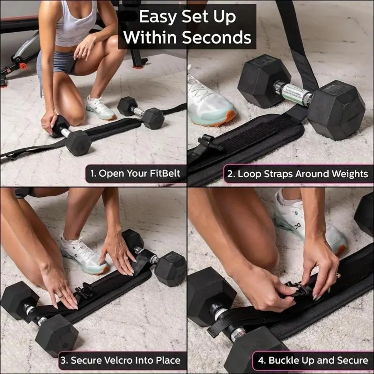 Adjustable Hip Resistance Training Belt – Home Workout Fitness Equipment