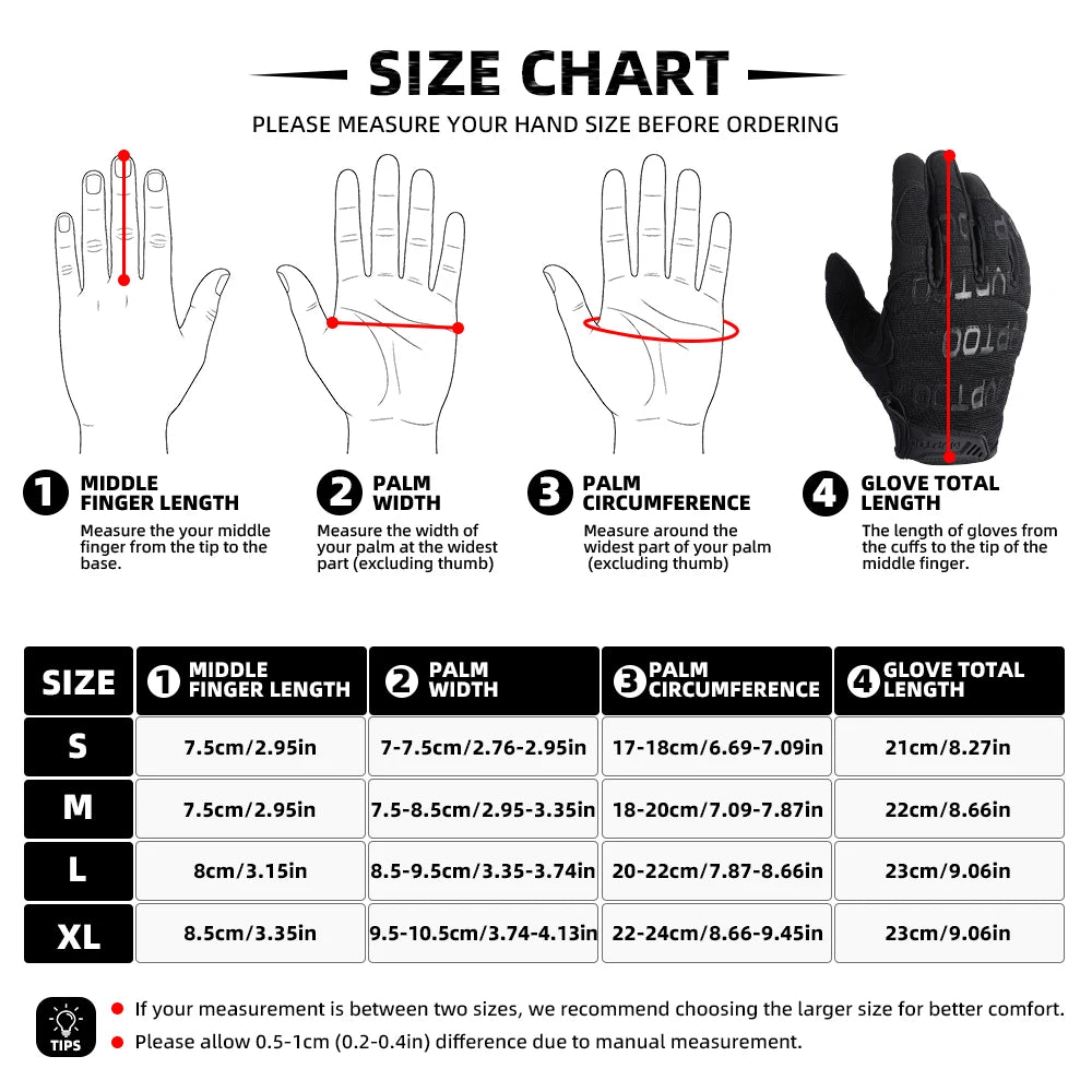 Outdoor Touchscreen Full Finger Gloves – Training, Cycling & Climbing Gloves