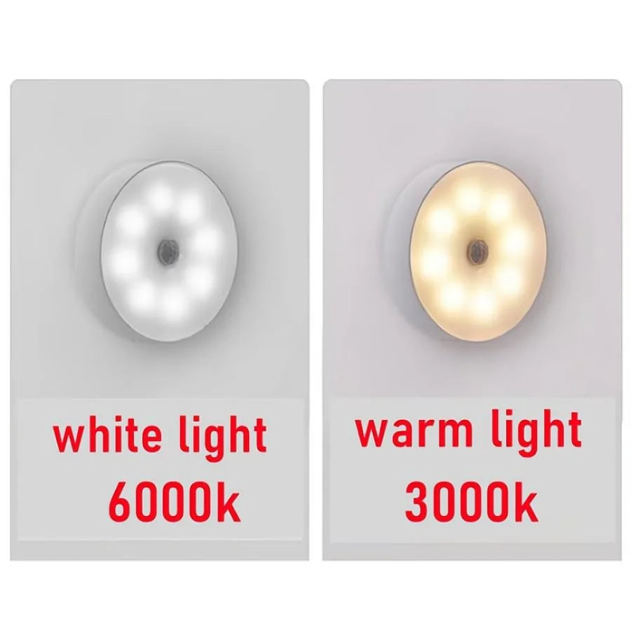 Rechargeable Motion Sensor LED Night Light – Wireless Bedside Lamp