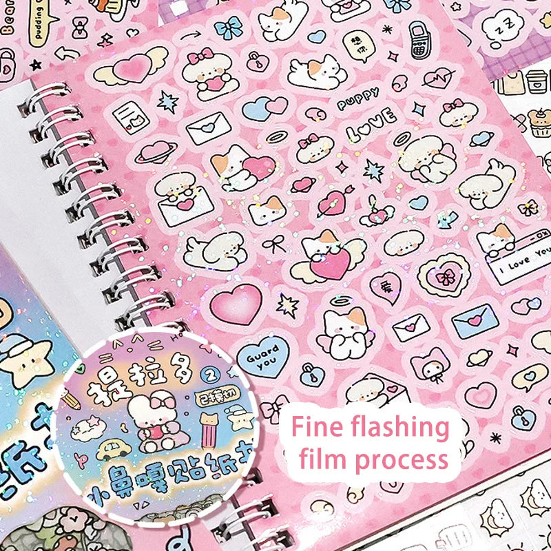 Cute K-Pop Decorative Sticker Book – Washi Paper Journal Stickers