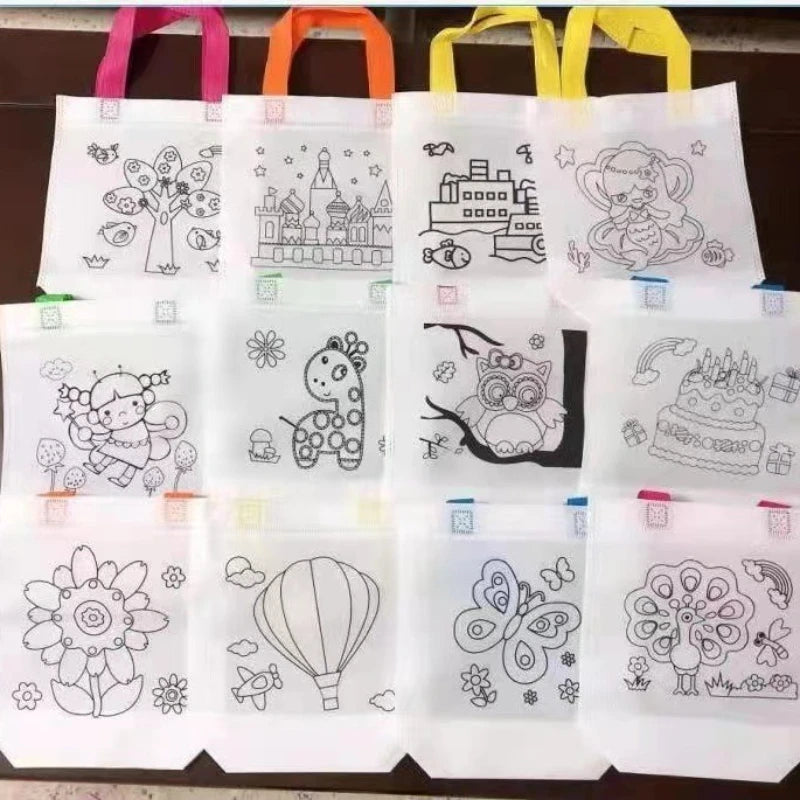 24-Piece DIY Graffiti Bag Kit with 12 Bags & 12 Color Markers