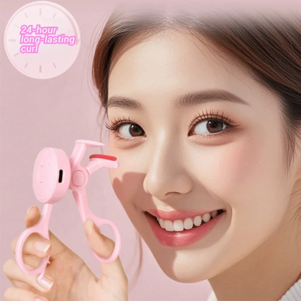 Rechargeable Heated Eyelash Curler with Temperature Control