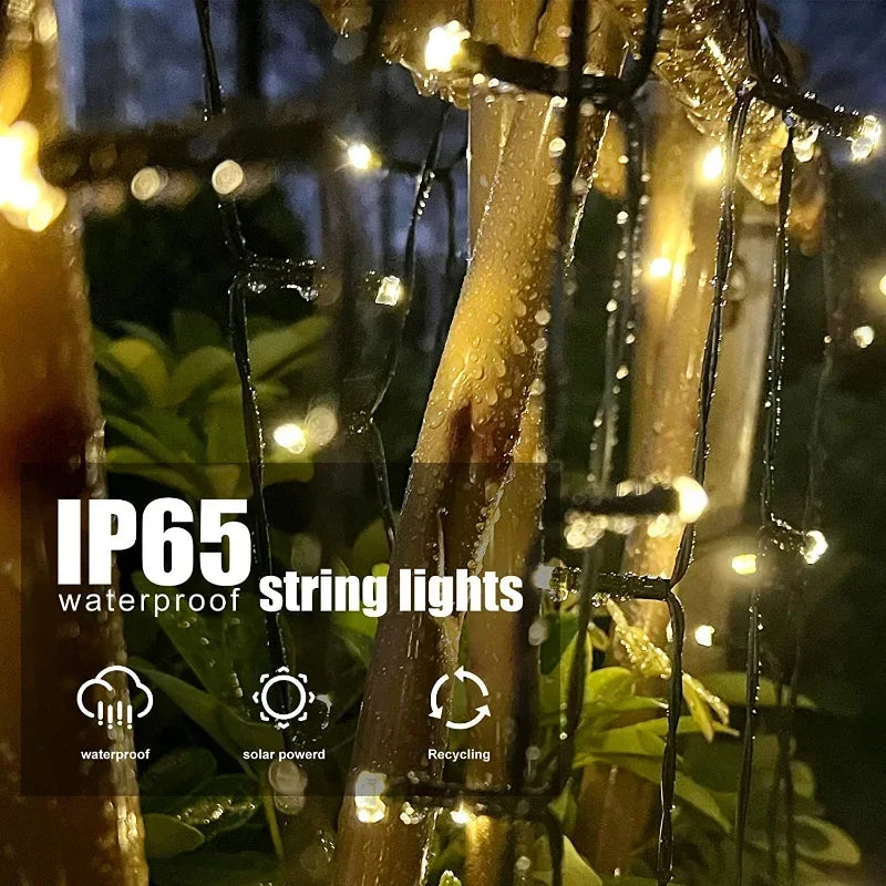Solar LED String Lights – Outdoor Christmas & Garden Decor
