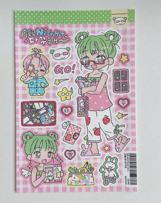 Cute Korean Cartoon Character Decorative Stickers