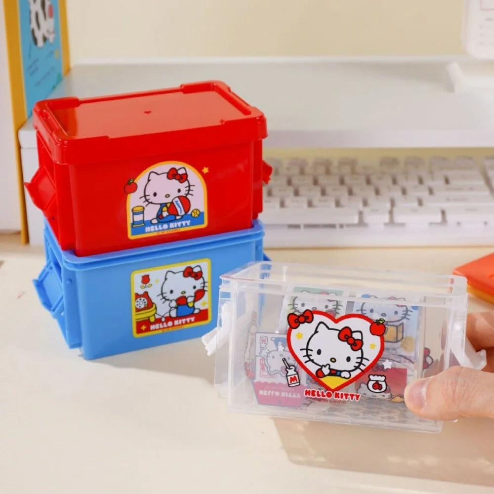 Genuine Sanrio Hello Kitty Stackable Storage Box Set