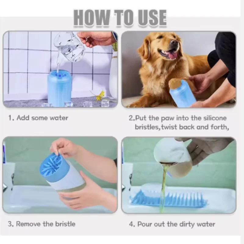 Portable Dog Paw Cleaner Cup – Soft Silicone Pet Foot Washer