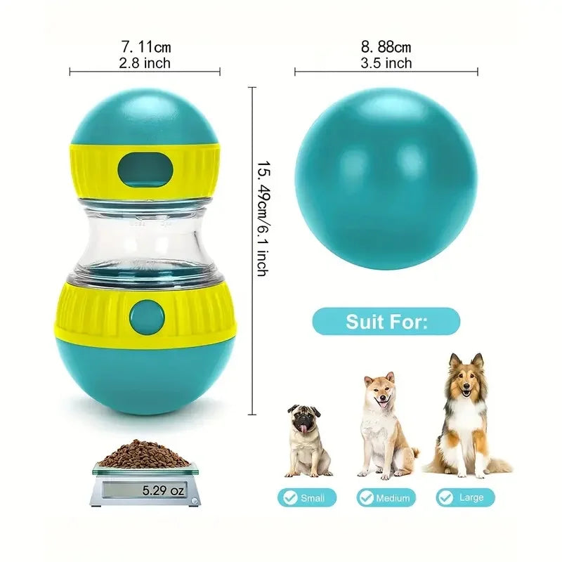 Interactive Rolling Dog Treat Dispenser Toy