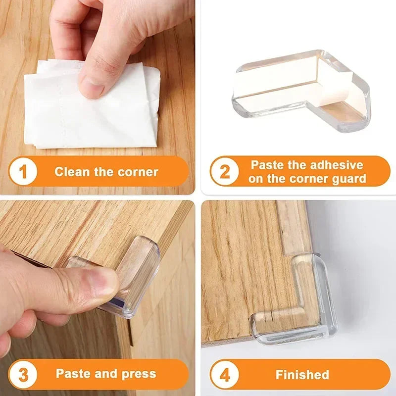 Baby Safety Corner Protectors – Clear Furniture Edge Guards