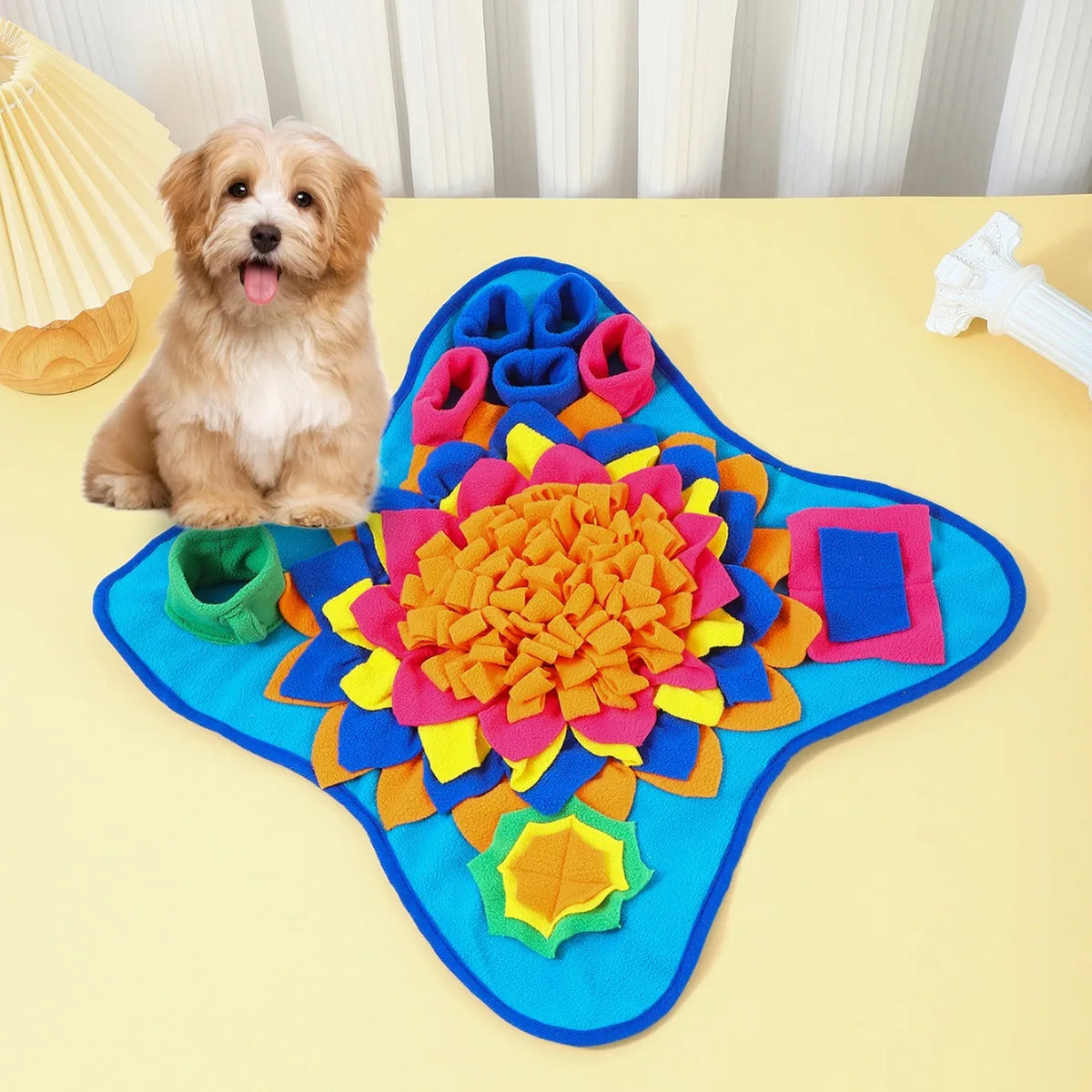 Interactive Dog Snuffle Mat and Feeding Puzzle