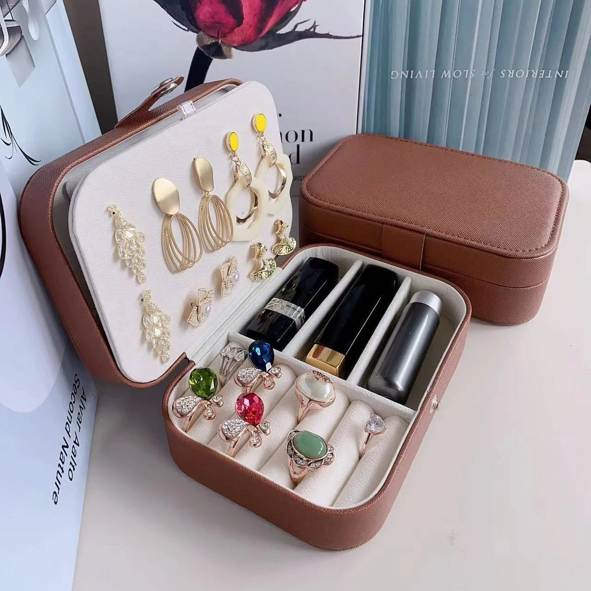 Clear Lid Jewelry Organizer & Storage Box