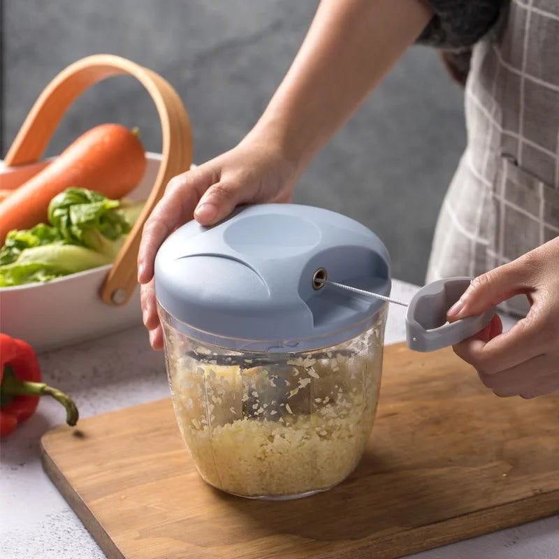 Manual Food Chopper – Mini Vegetable & Garlic Press Cutter