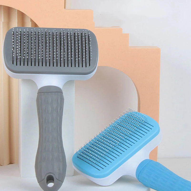 Self Cleaning Pet Brush – Dog & Cat Hair Remover Grooming Comb