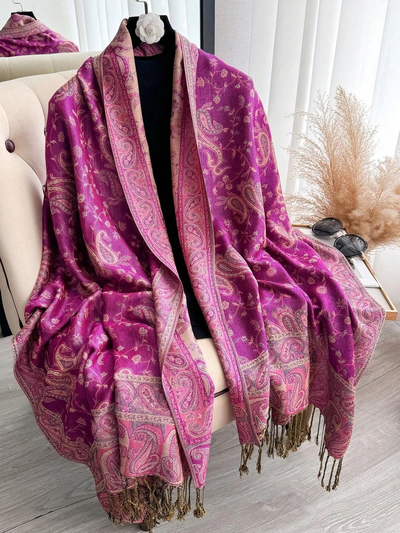 Women's Bohemian Paisley Pashmina Shawl & Wrap Scarf