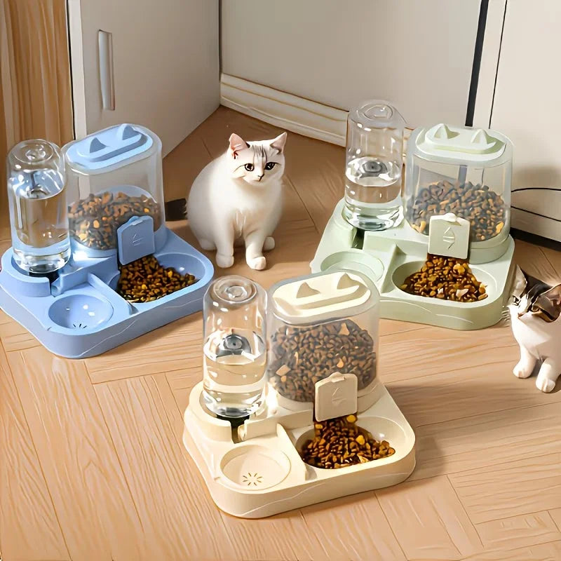 2-in-1 Automatic Pet Feeder & Water Dispenser for Dogs and Cats