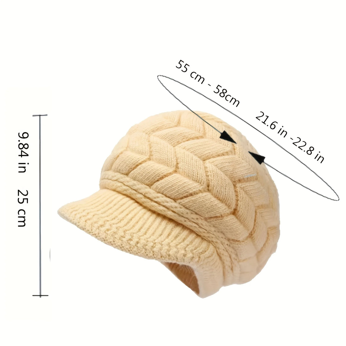 Women's Warm Knitted Winter Hat – Retro Casual Knit Cap