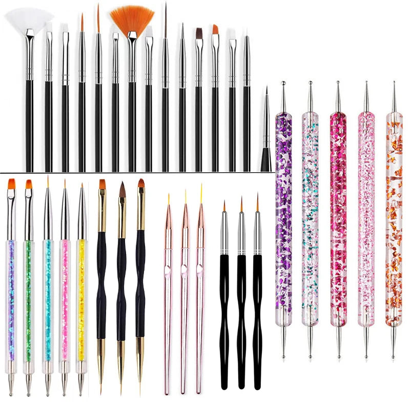 5–20PCS Nail Art Brush Set for Detailed Nail Designs