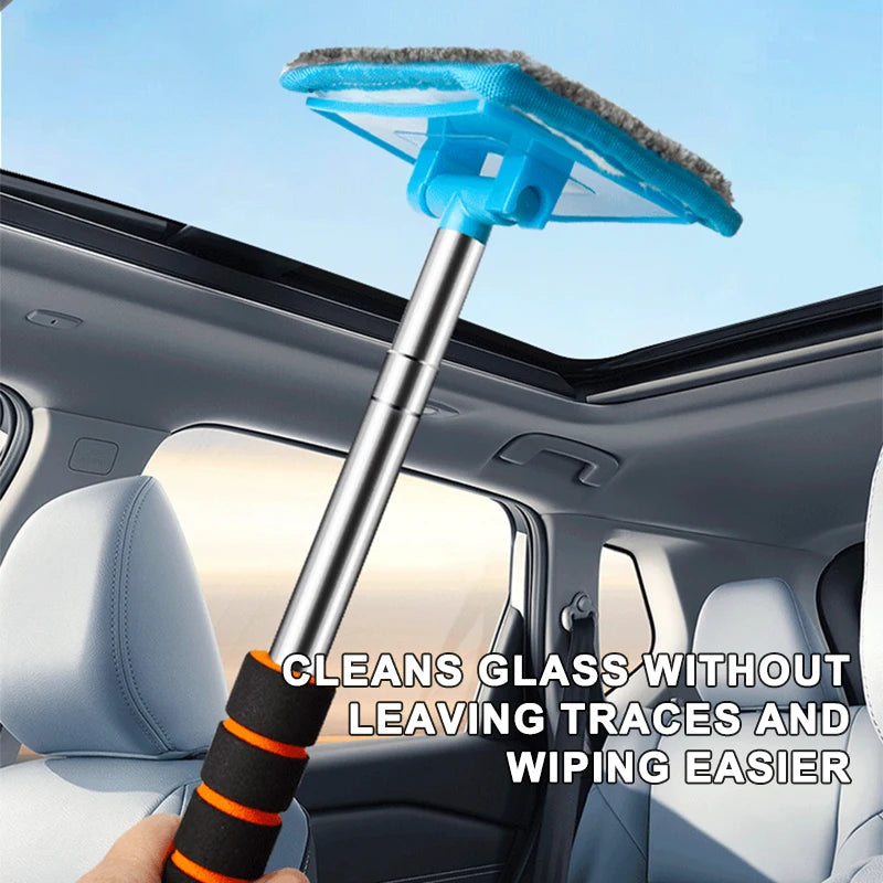 Car Windshield Cleaning Brush – Telescopic Long Handle Glass Cleaner