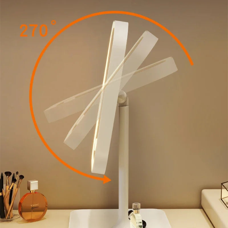 Portable LED Vanity Mirror with 3-Color Lighting