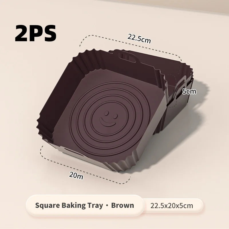 Reusable Silicone Air Fryer Liners – Non-Stick Cooking Basket