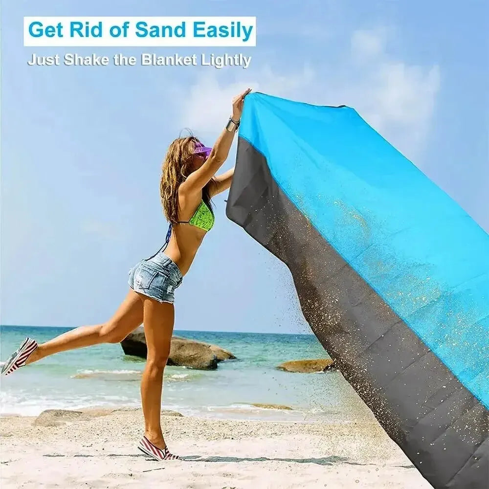 200 × 140cm Sandproof Waterproof Beach Blanket – Lightweight Outdoor Picnic Mat