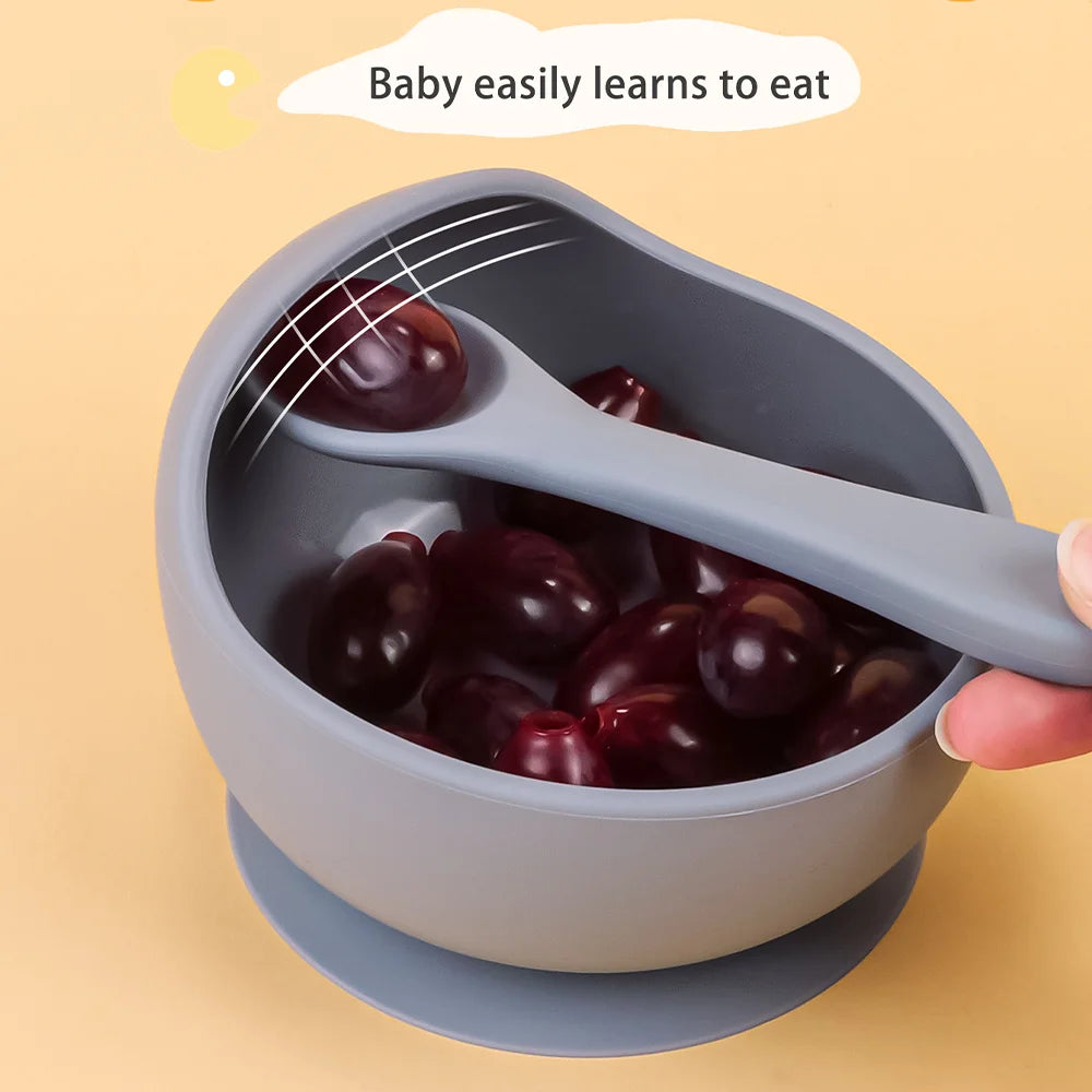 2-Piece Silicone Baby Suction Bowl Set – Feeding Tableware for Infants & Toddlers