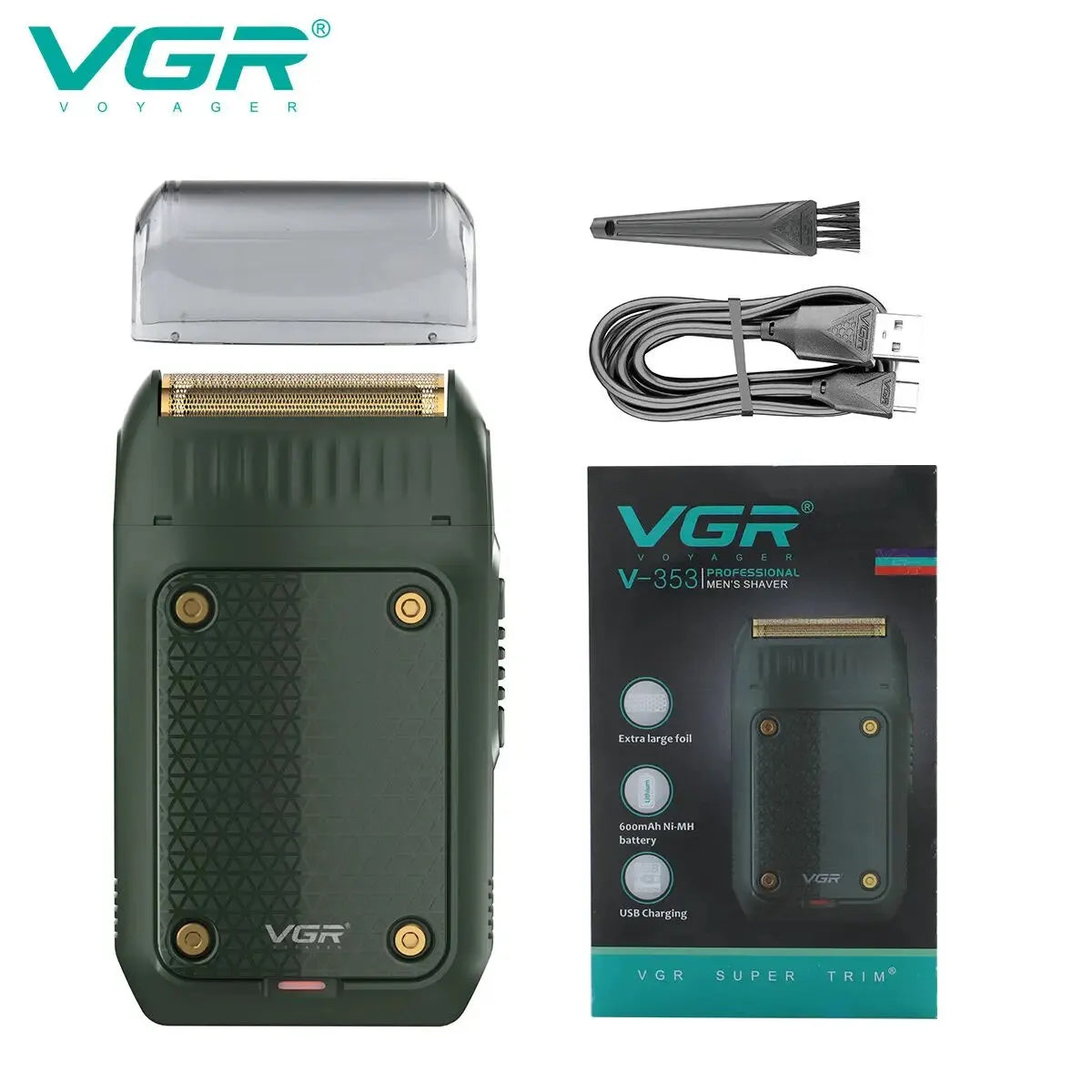 VGR Portable Rechargeable Electric Shaver for Men