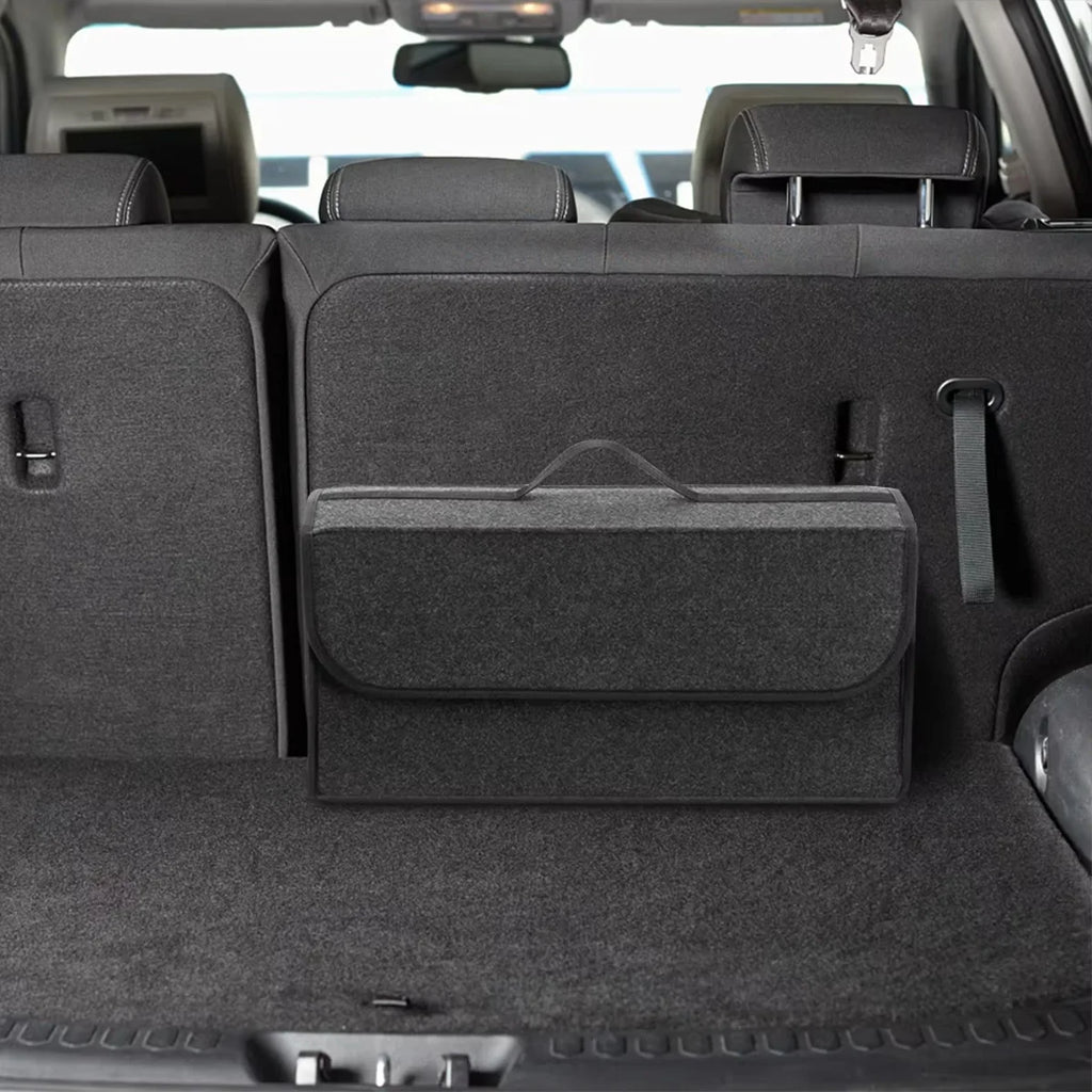 Car Trunk Felt Storage Box – Foldable Vehicle Organizer Bag